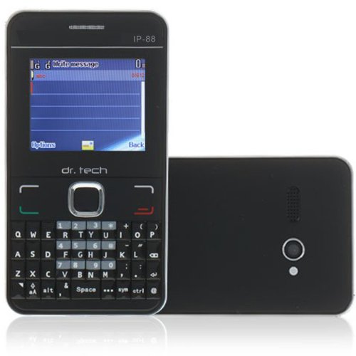 dr.tech IP88 Black Quad Band Dual Cards with QWERTY Keyboard Cell Phone (Unlocked)