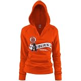 Auburn Tigers Ladies Orange Rugby Distressed Deep V-neck Hoody Sweatshirt