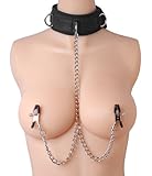 Master Series Bondage Collar and Nipple Clamp Set