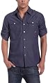 G-Star Men's Dyed Miltary Shirt,Indigo,Large