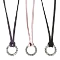 Love/Faith/Believe Pendant Necklaces 3-pc. Set - Black/ Pink/ Purple