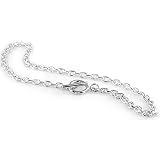 Sterling Silver Link Chain Toggle Necklace 18in