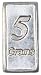 5 Grain .999 Fine Silver Bullion Bar