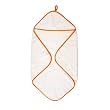 giggle Better Basics Hooded Bath Towel - Orange Trim (organic Cotton)