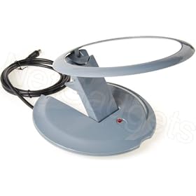Indoor TV Aerial for Digital Freeview - Amplified portable Antenna DVB-T HD Ready - UHF, VHF, FM, DAB, DVB with powered Booster