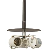 Progress Lighting P5199-20 3-Light Stem Mounted Pendant Used with Markor Or Chloe Shades For Complete Fixture, Antique Bronze