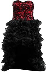 Strapless High-Low-Hem Short Organza 2015 Homecoming Dress/Party Dress 