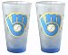 Milwaukee Brewers Retro Frosted Pint Glass (16-Ounce, Set of 2)