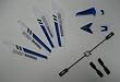 Full Replacement Parts Set for Syma S107 RC Helicopter, Main Blades, Tail Decorations, Tail Props, Balance Bar, -Blue Set-