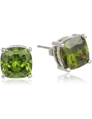 CZ by Kenneth Jay Lane "Basic Collection" Cushion Cut Stud Earrings 5cttw