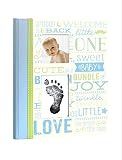 Little Blossoms Vintage Memory Book with Clean Touch Ink Pad Included, Blue