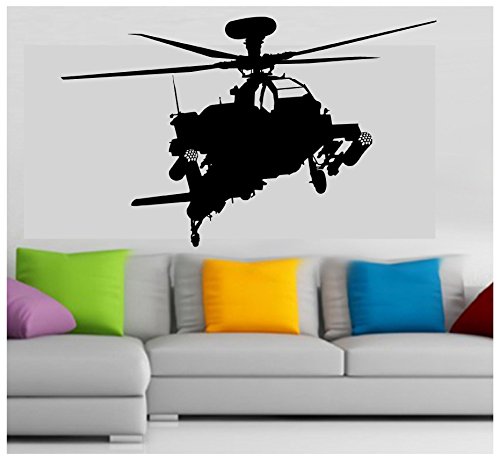 Military Apache Attack Army Helicopter vinyl sticker wall car decal (37
