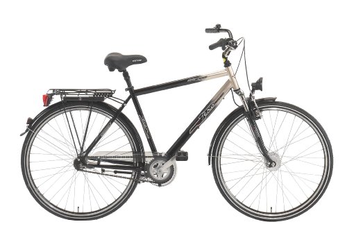 Texo Herren Trekking Fahrrad Tourensport, 3-Gang, R&uuml;cktrittbremsnabe, gefedert, mit Nabendynamo, tiefschwarz LF silk, Rahmeh&ouml;he: 55 cm, Reifengr&ouml;&szlig; ...
