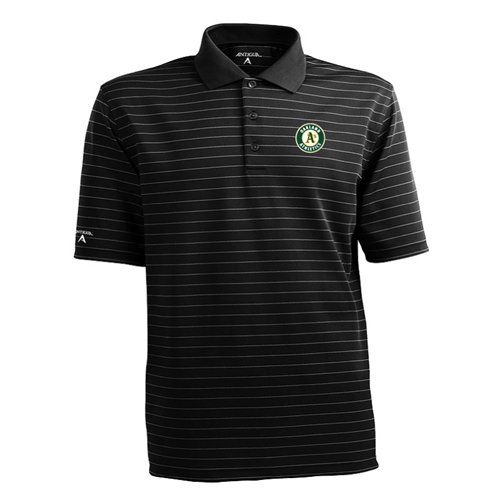 Oakland Athletics Elevate Striped Polo Shirt - Medium