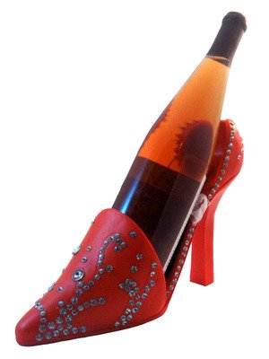 Red High Heel Wine Bottle Holder