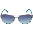 Juicy Couture Deco/S Women's Fashion Sunglasses w/ Free B&F Heart Sticker Bundle - Ruthenium/Turquoise/Turquoise Gradient