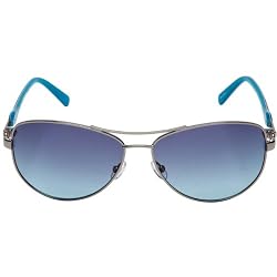 Juicy Couture Deco/S Women's Fashion Sunglasses - Ruthenium/Turquoise/Turquoise Gradient