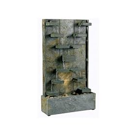 Kenroy Homes 50375SL Watercross Outdoor Floor Fountain, Natural Slate by 