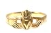 Unisex 24k Yellow Gold Layered Irish Claddagh Wedding/Friendship Fashion Ring ~ YOU C...