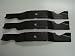 Set of 3, Made in USA Heavy Duty Blades to Replace Cub Cadet 742-04068, 742-04067 Blades, 50" Decks.