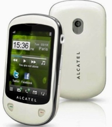 UNLOCKED DUAL SIM QUAD BAND TOUCH SCREEN GSM CELL PHONE ALCATEL OT-710D WHITE