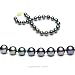AugustinaJewelry Single Strand 7-7.5 Inches 6-7mm Black Freshwater Cultured Pearl Bracelet