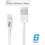 [Apple MFi Certified] UNU Lightning to USB Cable 6ft / 1.8m with Compatible Head for iPhone SE, 6/6s, 6/6s Plus, 5s, 5c, 5, iPad (Gen 4), iPad Air (Gen 1, 2) iPad Mini (Gen 1,2,3) more (White)