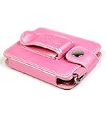 Apple 3rd Generation iPod Nano 4gb 8gb Video Premium Leather Flip Carrying Case with Belt Clip And Bundle with 3 Piece Shield Protector - Available in 5 Colors (VER2.0-BABYPINK) (MP3 Player NOT Included)