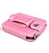 Apple 3rd Generation iPod Nano 4gb 8gb Video Premium Leather Flip Carrying Case with Belt Clip And Bundle with 3 Piece Shield Protector - Available in 5 Colors (VER2.0-BABYPINK) (MP3 Player NOT Included)