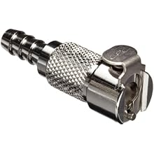 Bel-Art Scienceware Chrome Plated Brass Stat-O-Lok Quick Disconnect Tube Fitting, Tube ID, Male