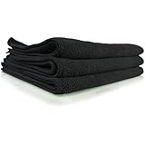 Chemical Guys MIC35303 Workhorse Professional Grade Microfiber Towel, Black (16 in. x 16 in.) (Pack of 3)