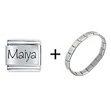 Name Maiya Italian Charm Bracelet
