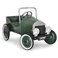 Classic Kids Toy Pedal Car with Green metal cladding