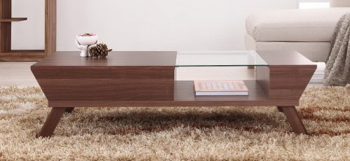 Enitial Lab Eva Coffee Table with Storage, White Enitial Lab Eva Coffee Table with Storage, White