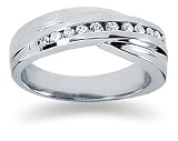 0.24 ctw. Men's Round Diamond Wedding Band in Platinum