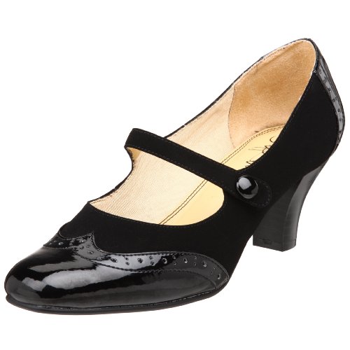 LifeStride Women's Sylvie Pump,Black Shiny,9 M US