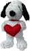 United Labels 0106828 - Peanuts-Snoopy Beanbag stehend mit Herz 15 cm