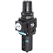 Dixon B08-02AG Automatic Drain Wilkerson Miniature Filter/Regulator with Transparent Bowl and Guard, 1/4" Size, 42.1 SCFM Flow, 150 psig Pressure