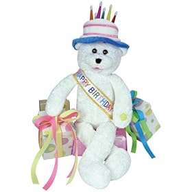  Chantilly Lane 19 inch Birthday Bear Sings Happy Birthday