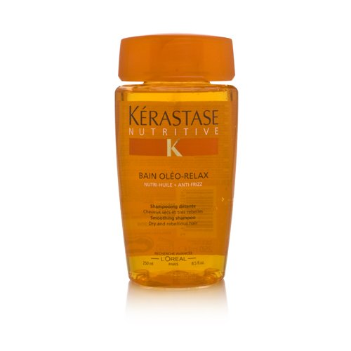 Kerastase Nutritive Bain Oleo-Relax Smoothing Shampoo for Dry and Rebellious Hair, 8.5-Ounce Bottle