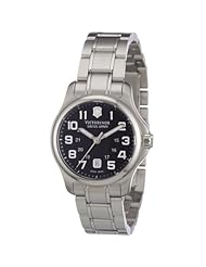 Victorinox Swiss Army Womens SWISSA-241456 Officers XS Black Stainless Steel Watch