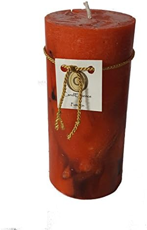Scented Pillar Candle - Long Burning Handmade - Pumpkin Scent (Medium)