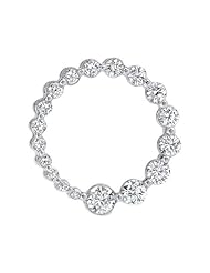 Circle Journey pendant with 1.00cttw graduating round diamonds in 14K white gold