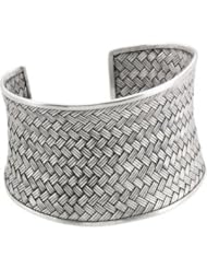 Sterling Silver 51.00 mm Width Fashion Cuff Bracelet