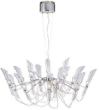 Review Stacks and Stacks  / Astral Modern Glass Chandelier (Chrome w/ Clear Glass Shades) (35