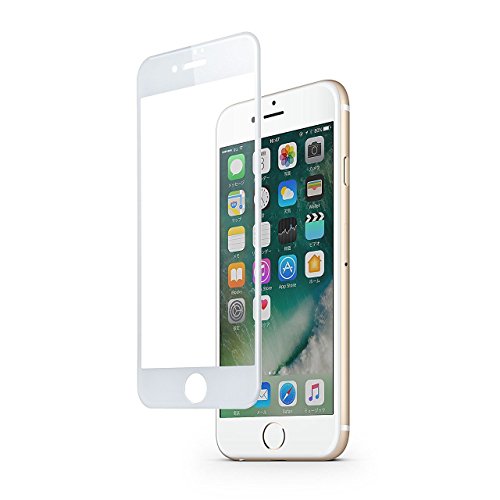 サンワダイレクト iPhone 7専用 液晶保護 強化ガラスフィルム 旭硝子製 3D Touch Touch ID インカメラ対応 硬度9H ラウンド形状 ホワイト 200-LCD041W