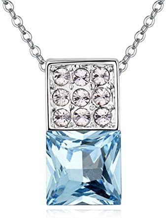 Thefifthelement Love of the Sea Austria Crystal Necklace with Blue Swarovski Element Crystal