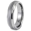 Beveled Edge Brushed and Polished Titanium Ring (5mm) - Sizes 5 - 13