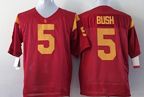 NCAA USC Trojans NO.5 Bush NCAA Football Jersey Man's Football Shirt-L