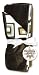 Trend Lab Receiving Blanket in Chocolate Blocks Print Front/Sage Velour Back